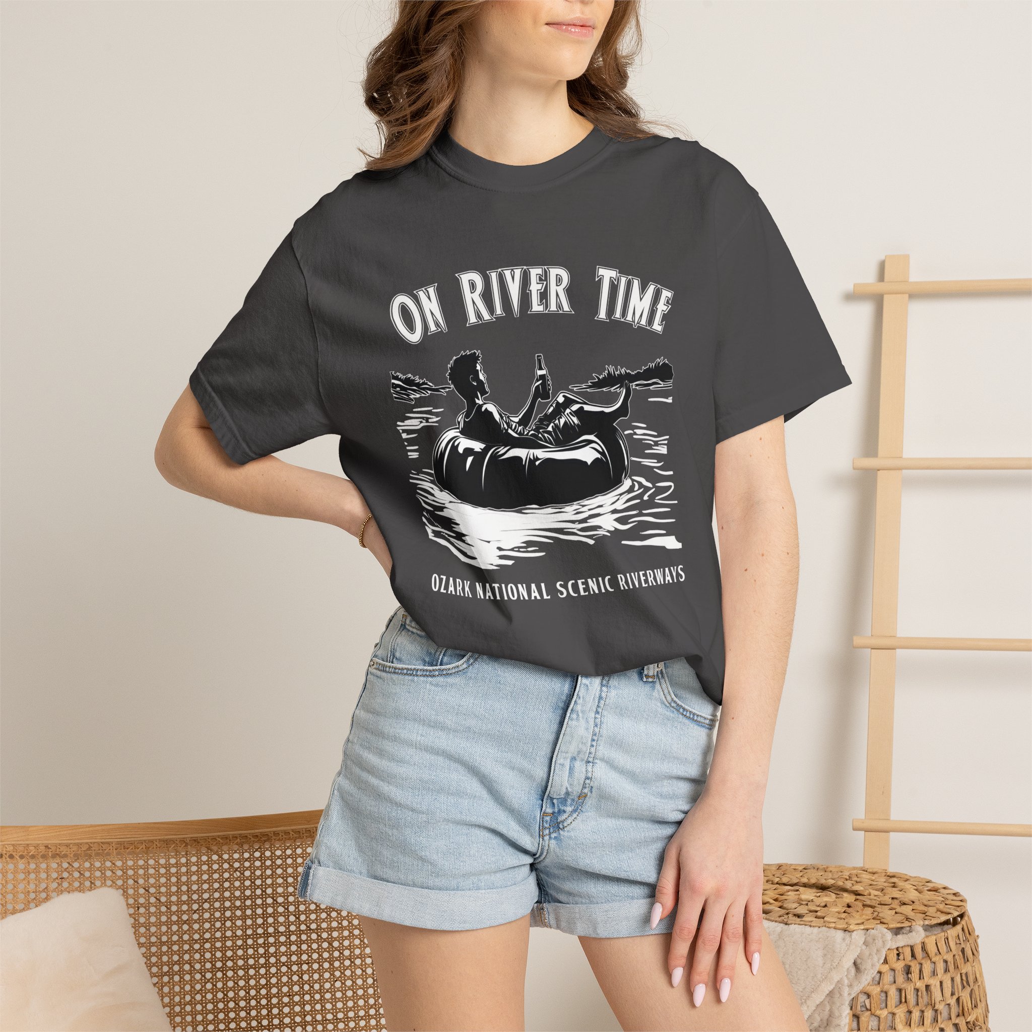 On River Time Unisex T-Shirt | Nature Lover Tee | Outdoor Adventure Shirt | Fishing Gift | Relaxing River Vibes - Image 12