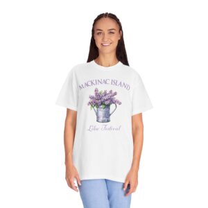 Mackinac Island Lilac Festival T-Shirt, Unisex Tee, Floral Graphic Tee, Summer Shirt, Gift for Nature Lovers, Festival Wear