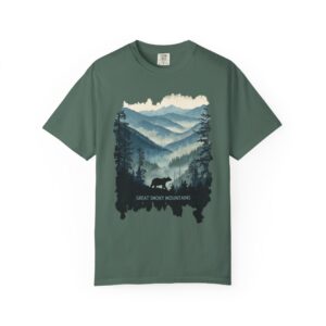 Great Smoky Mountains Black Bear T-Shirt Nature Lover Gift Hiking Apparel, Outdoor Adventure Vintage Style Tee Shirt