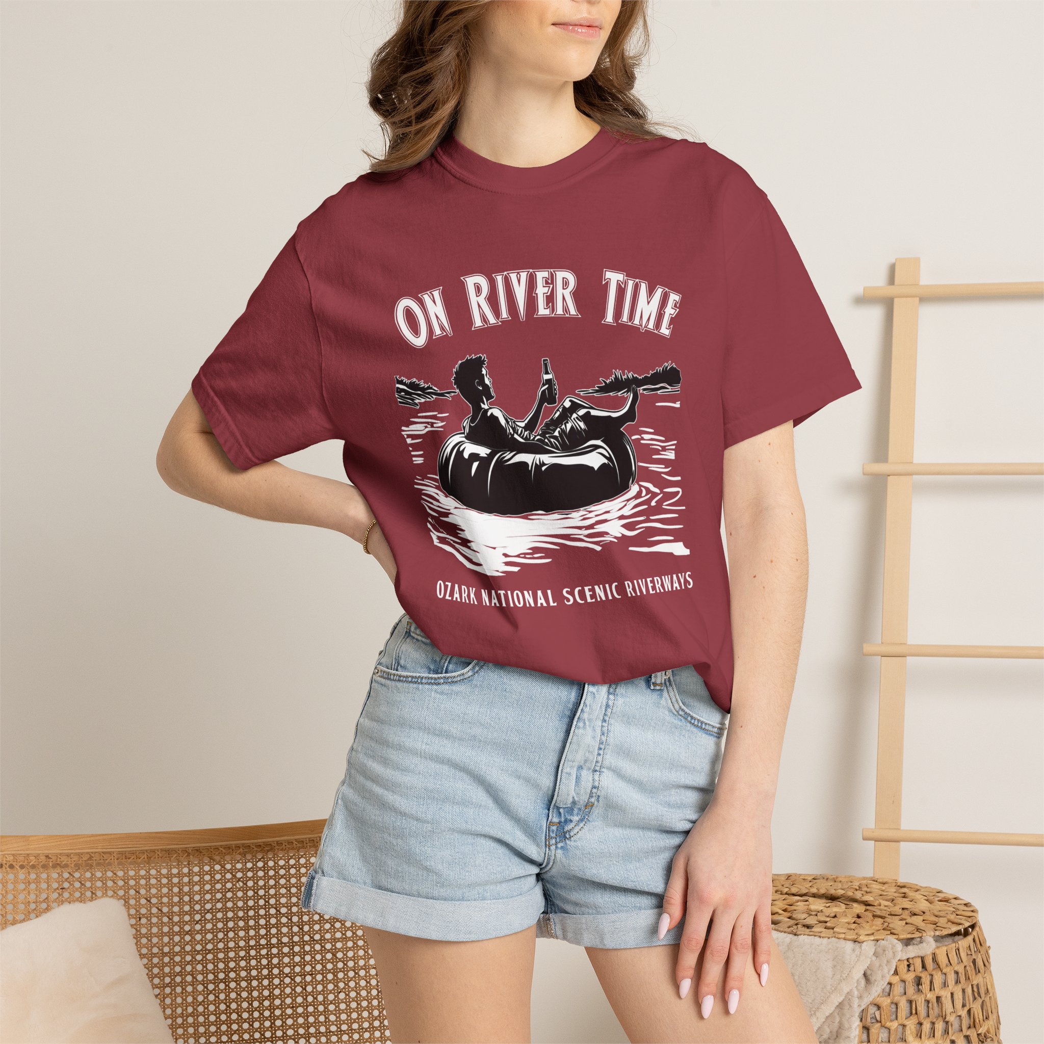On River Time Unisex T-Shirt | Nature Lover Tee | Outdoor Adventure Shirt | Fishing Gift | Relaxing River Vibes - Image 18