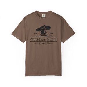Mackinac Island Garment-Dyed T-shirt - Casual Summer Style, Travel Souvenir, Adventure Tee, Michigan Pride, Gift for Him/Her