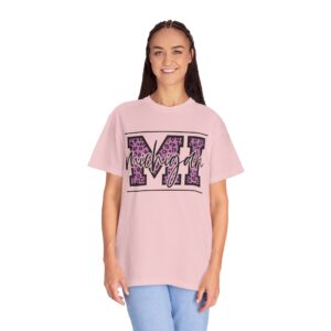 Michigan Leopard Print T-shirt | Unisex Casual Tee, Gift for College Students, Summer Fashion, Animal Print, Michigan Pride