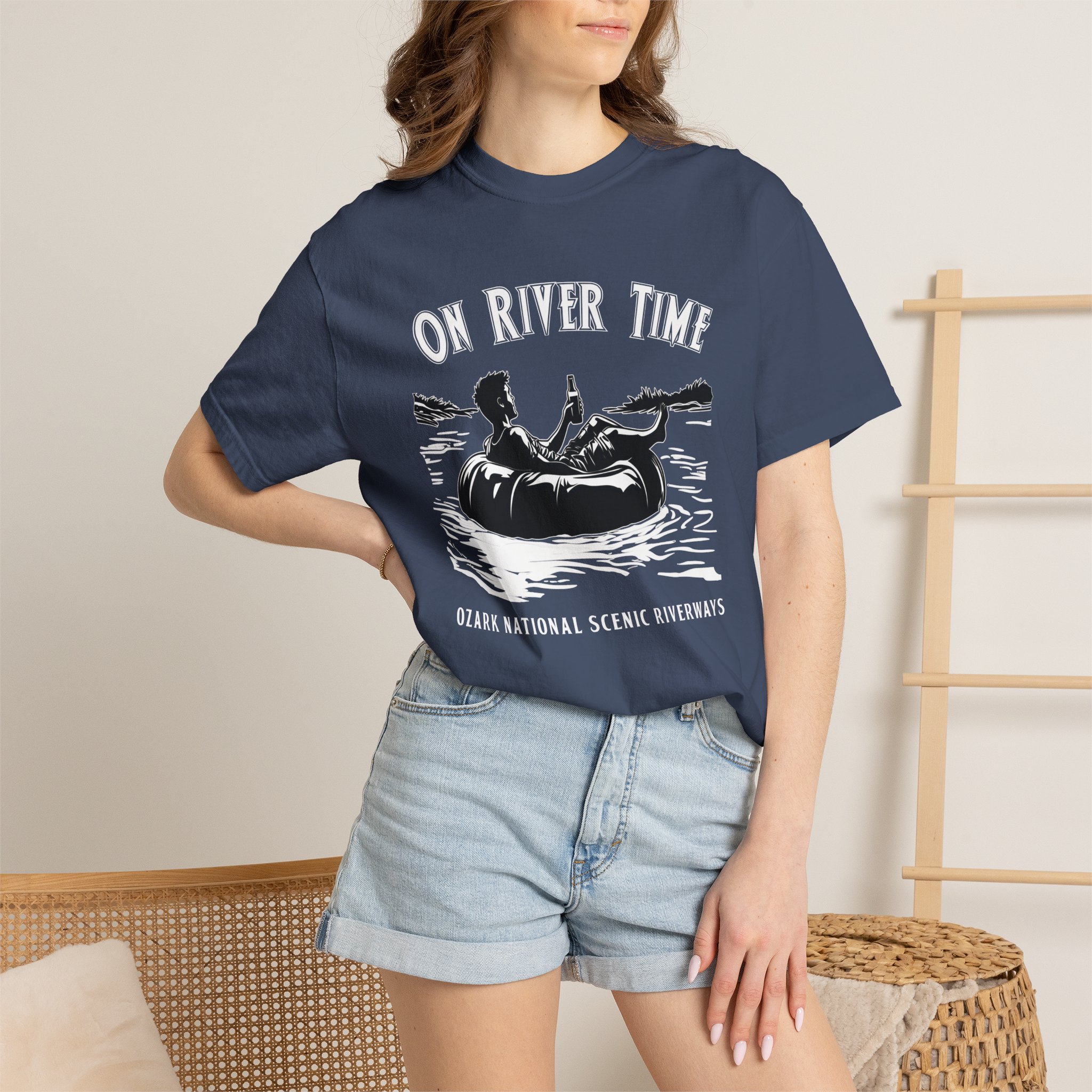 On River Time Unisex T-Shirt | Nature Lover Tee | Outdoor Adventure Shirt | Fishing Gift | Relaxing River Vibes - Image 6