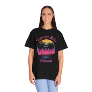 Tampa Bay Sunset T-Shirt | Unisex Garment-Dyed Tee for Beach Lovers | Perfect Gift, Summer Wear, Vacation, Florida Souvenir, Retro Style
