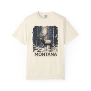 Montana Elk Unisex T-Shirt, Nature Lover Gift, Outdoor Adventure Tee, Vintage Style Apparel, Fall Fashion Top, Wildlife Enthusiast Shirt