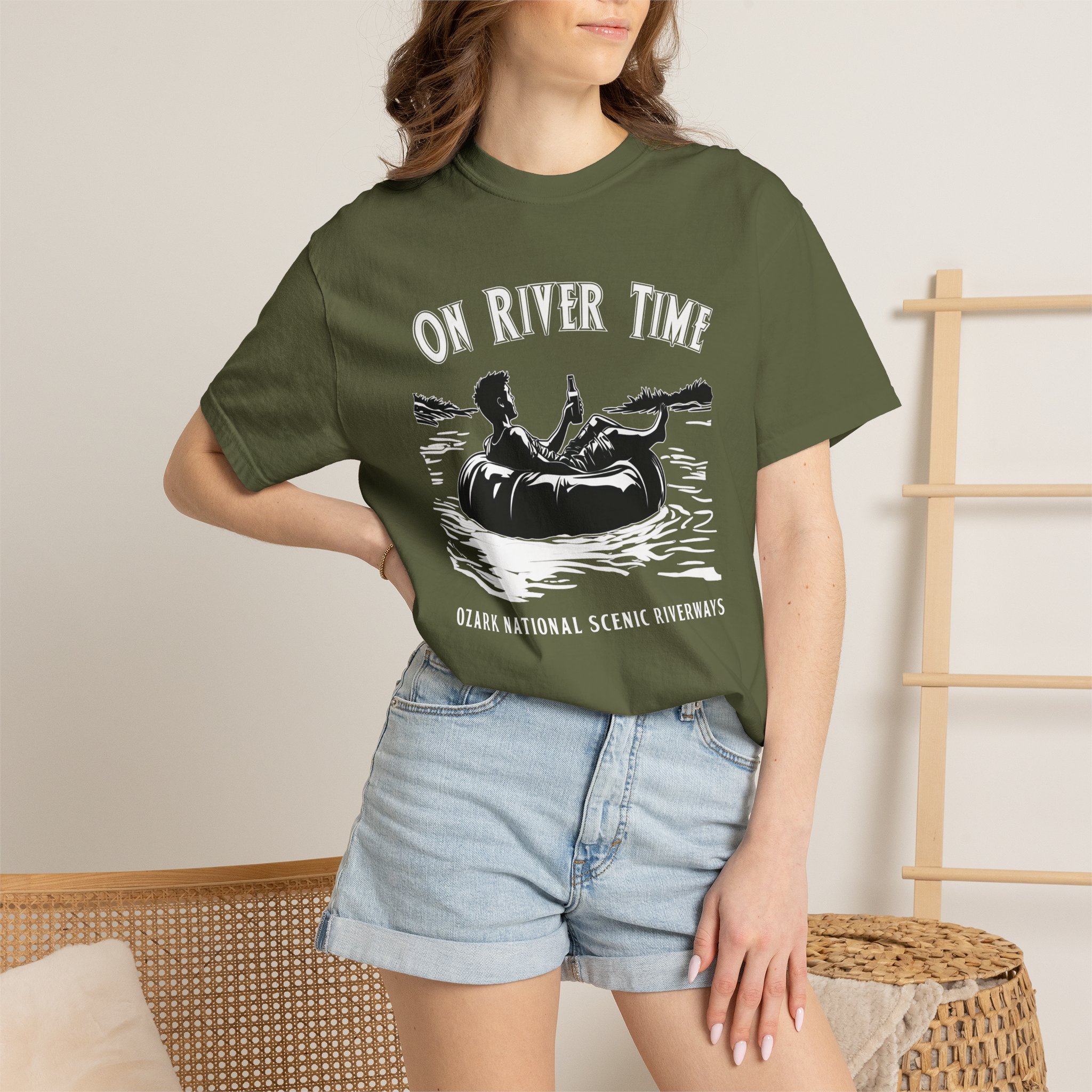 On River Time Unisex T-Shirt | Nature Lover Tee | Outdoor Adventure Shirt | Fishing Gift | Relaxing River Vibes - Image 3
