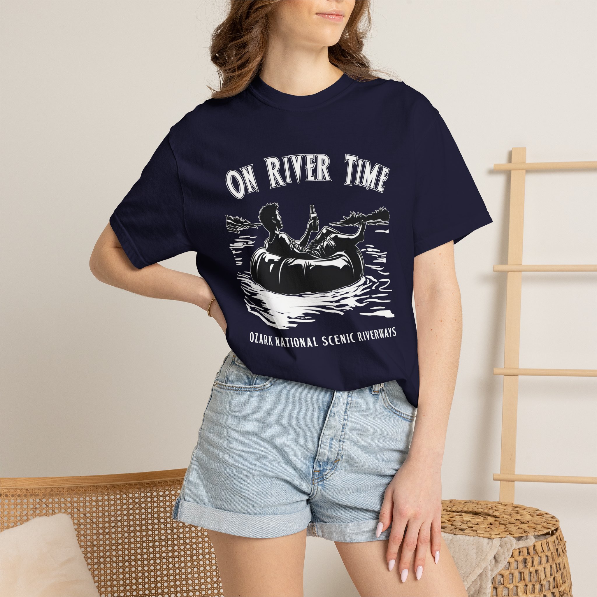 On River Time Unisex T-Shirt | Nature Lover Tee | Outdoor Adventure Shirt | Fishing Gift | Relaxing River Vibes - Image 9