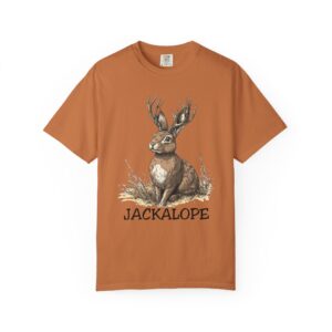 Jackalope Unisex Garment-Dyed T-shirt | Nature Lover Gift, Unique Animal Art Tee, Outdoor Adventure Shirt, Birthday Present, Vintage Style