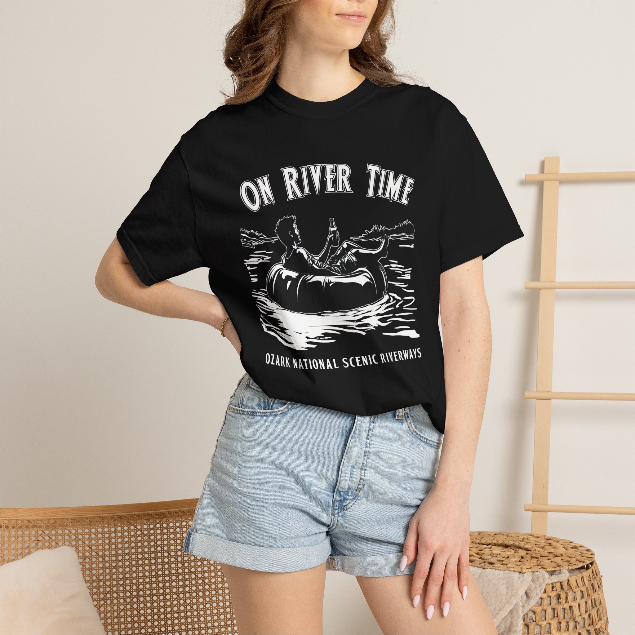 On River Time Unisex T-Shirt | Nature Lover Tee | Outdoor Adventure Shirt | Fishing Gift | Relaxing River Vibes - Image 15